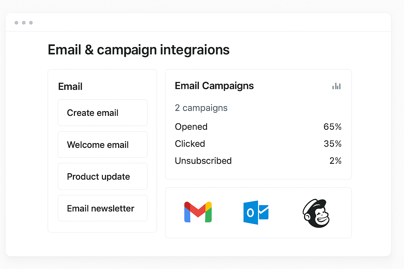 Email & campaign integrations